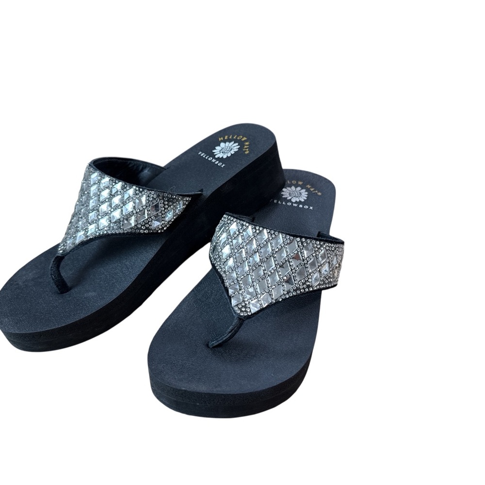 Yellow Box Black and Silver Sandals